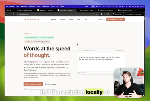 The example product: VibeWhisper